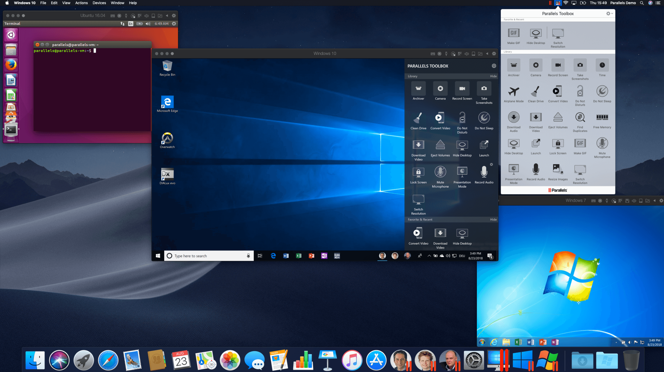 Running parallels on a mac